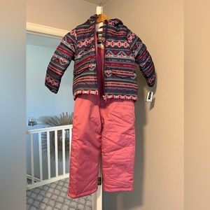 Brand new girls ski bibs and coat